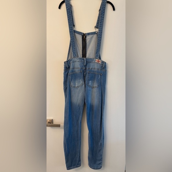 Lulus Lead the Way Light Wash Distressed Denim Overalls - Picture 4 of 11